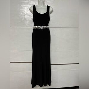 Gorgeous Black Embellished Prom Party Gown size 14